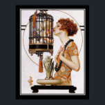 Cupido en una impresión en jaula Art Deco<br><div class="desc">Cupido en una impresión en jaula Art Deco</div>
