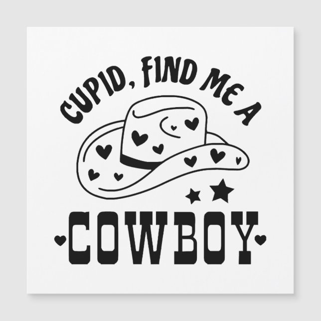 Cupido Encuéntrame un Vaquero Occidental (Anverso)
