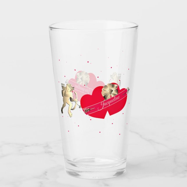 Cúpido y corazones de San Valentín  (Anverso)