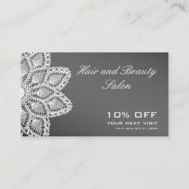 Cupón blanca del descuento del cordón - pelo y