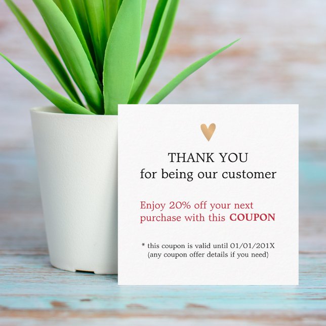 Cupón de agradecimiento del salón de belleza simpl (Subido por el creador)