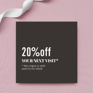 Cupón de belleza minimalista elegante marfil blanc