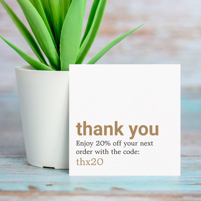 Cupón de cartas de agradecimiento simple y elegant (Subido por el creador)