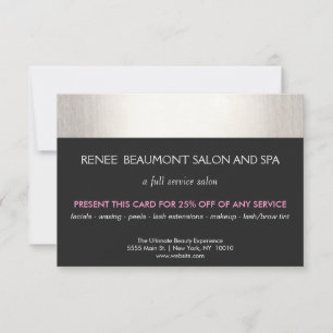 Cupón de clientes de Silver y Black Salon y Spa