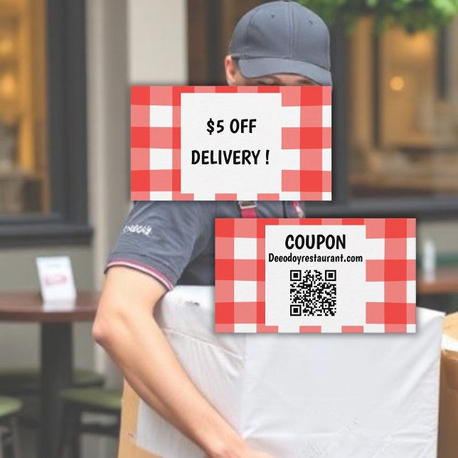 Cupón de descuento de entrega de Gingham (Subido por el creador)