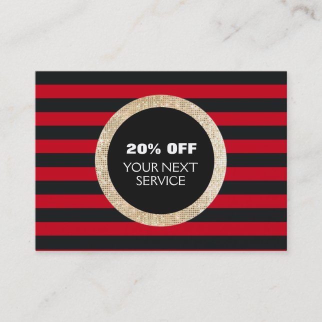 Cupón de descuento de la peluquería de las Secuenc (Anverso)