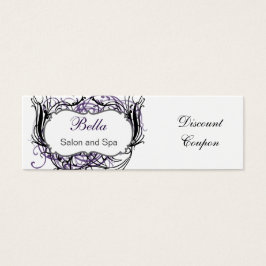 cupón de descuento de Moda morada, negra y blanca