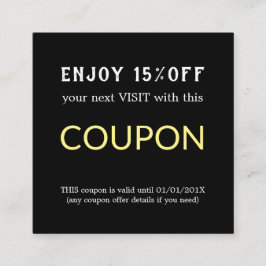 Cupón de descuento simple y moderno