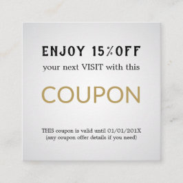 Cupón de descuento simple y moderno