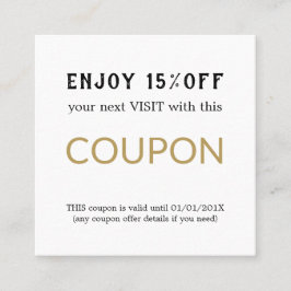 Cupón de descuento simple y moderno