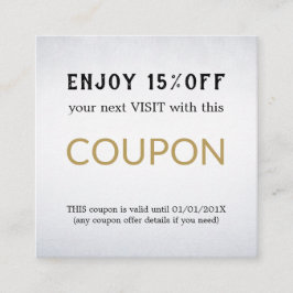 Cupón de descuento simple y moderno