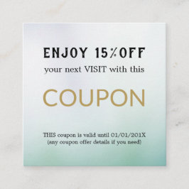 Cupón de descuento simple y moderno