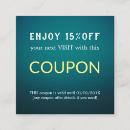 Cupón de descuento simple y moderno