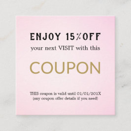 Cupón de descuento simple y moderno