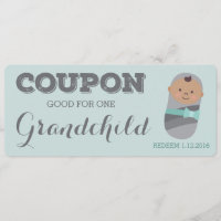 Cupón de Invitación de embarazo para un nieto de T