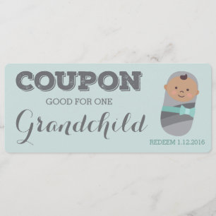 Cupón de Invitación de embarazo para un nieto de T