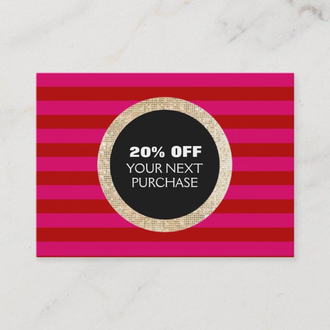 Cupón de Moda y Belleza de las Secuencias de Oro F (Anverso)