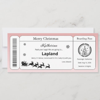 Cupón de Navidad, Boleto de Tarjeta de Embarque Pe