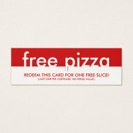 cupón de pizza gratis