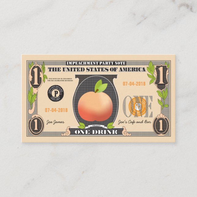 Cupón de promoción de Fiesta de destitución de Tru (Anverso)