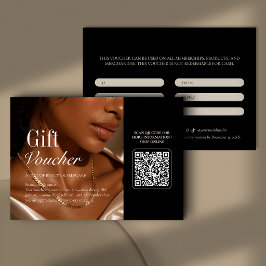 Cupón de regalo de código QR de belleza de foto mo