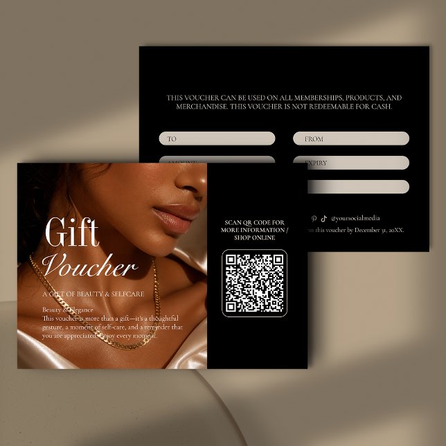 Cupón de regalo de código QR de belleza de foto mo (Subido por el creador)