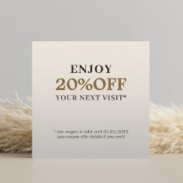 Cupón de salón de belleza elegante y moderno