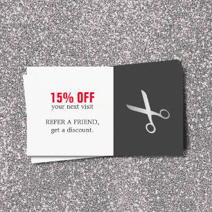 Cupón de salón de belleza simple y moderno