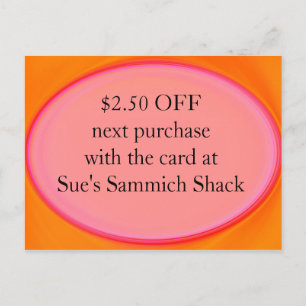 cupón de tarjeta de descuento