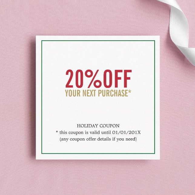 Cupón de vacaciones elegante y sencillo en salón d (Subido por el creador)