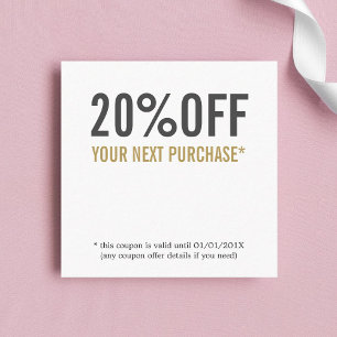 Cupón del Salón de Belleza Limpio minimalista Negr