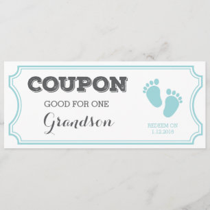 Cupón para una Invitación de bebé nieto