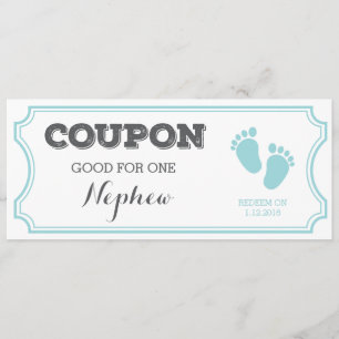 Cupón para una Invitación de bebé sobrino
