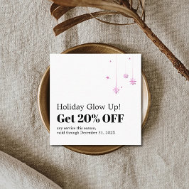 Cupón promocional de salón de belleza para días fe