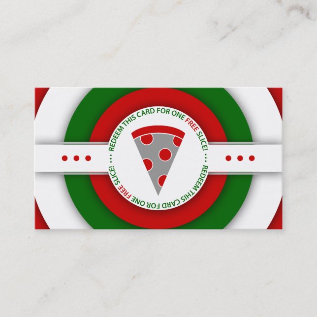 cupón retro FREE PIZZA SLICE (Anverso)