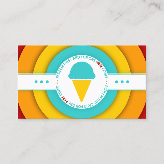 cupón retro GRATUITO ICE CREAM CONE (Anverso)