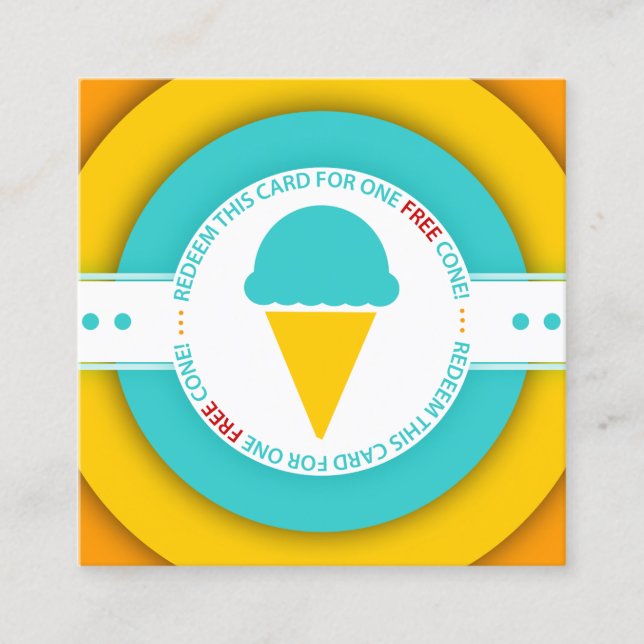 cupón retro GRATUITO ICE CREAM CONE (Anverso)
