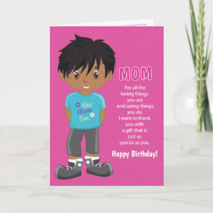 Cupones de Cumpleaños para Mamá - Tarjeta de Niño 