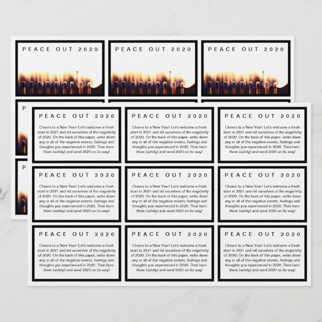 Cupones de limpieza de tarjetas de cierre de año n (Anverso / Reverso)