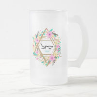 Cups de tazas de vidrio escarlatado de Judaica - R