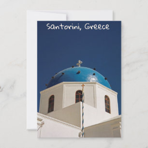 Cúpula azul, Santorini, Grecia tarjeta