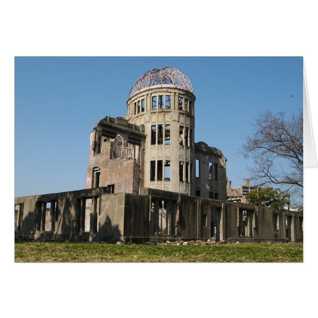Cúpula de la bomba atómica, Hiroshima, tarjeta de  (Anverso (Horizontal))