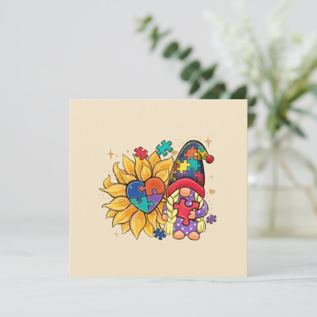 Cúpula, girasol y conciencia del autismo cardíaco (Anverso de pie)