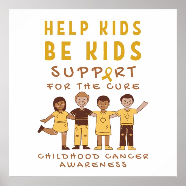 cura de apoyo al cáncer infantil. Impresión de Pos (Frente)