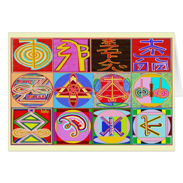 Cura del feliz cumpleaños n Reiki (Anverso (Horizontal))