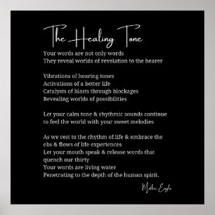 Curación Tone Sound poema poster decoración de art