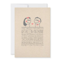 Curada invitación de boda moderna en pareja