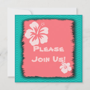 Cural, Hibiscus Invitaciones Personalizados Tropic