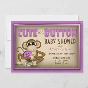 Curar como una invitación a Baby Shower púrpura co