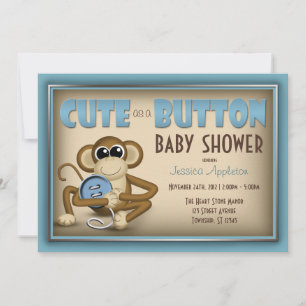 Curar como una invitación de Baby Shower azul botó